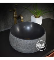 Sipahi Marble Bazalt Siyah Dışı Mucartalı Kazan Lavabo