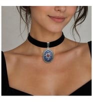 İznik Çini Desenli El Yapımı Vintage Choker