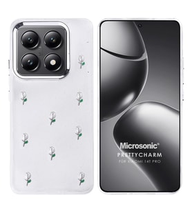 Microsonic Xiaomi Mi 14T Kılıf PrettyCharm Tulip (Yeşil)
