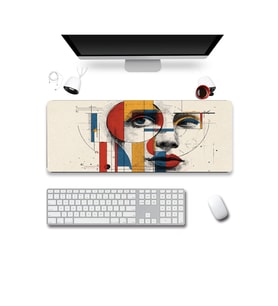 SonicTouch Klavye Mousepad 32x70cm Dikişsiz Pürüzsüz Sıvı Geçirmez Kaymaz Taban Çizgiler Arasında