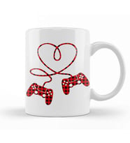 Video Gamer Valentines Day With Controllers Heart Kupa Bardak Porselen