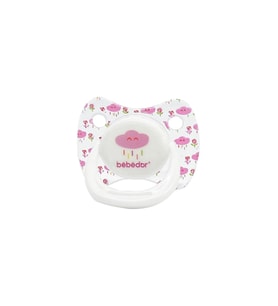 Bebedor 173 Tritan Damaklı Şeffaf Emzik No 3 Pembe