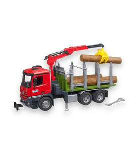 Bruder Mercedes Benz Arocs Kütük Taşıyıcı Kamyon Oyuncak (Yeşil-Siyah)