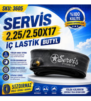 Servis 2.25/2.50X17 İÇ LASTİK BUTYL Motosiklet İç Lastiği (1 ADET)