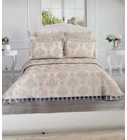 Şönil 3 Parça Çift Kişilik 255x265 cm Lüx Yatak Örtüsü Seti Çeyizlik Yatak Takımı