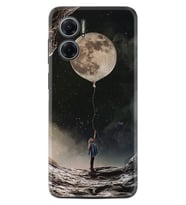 Xiaomi Redmi Note 11E Kılıf Resimli Desenli Baskılı Silikon Moon Baloon 1368