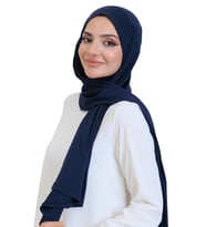 Penye Boyun Kapamalı Şal Başörtü Hazır Giyim Turban Esnek Jersey Şal