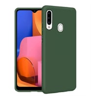 Samsung Galaxy A20S İçi Kadife Silikon Kılıf Yeşil