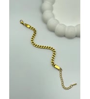 Çelik Gold Tasarım Bileklik - 25-blk67