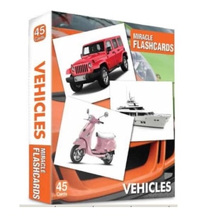 Vehicles Miracle Flashcards (45 Cards)
