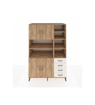 Kronos Dolap 9 Raflı 4 Çekmeceli 4 Kapaklı 132x59x195 Çam-Çam/Aytaşı
