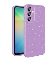 Samsung Galaxy A16 Kılıf Kamera Korumalı Simli Lüks Işıltılı Silikon (Lila)