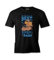 World's Best Papa Bear Siyah Erkek Tshirt