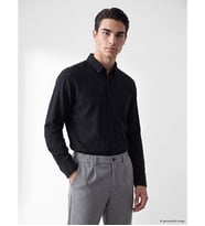 LCWAIKIKI Classic Lacivert Regular Fit Armürlü Erkek Gömlek