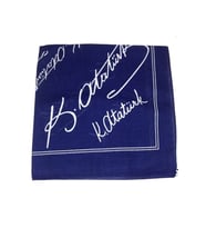 Atatürk Imza Fular Bandana Lacivert