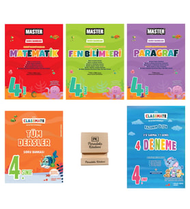 Okyanus 4. Sınıf Master Matematik Fen Paragraf Tüm Dersler ve 4lü Deneme 5li Set + Telefon Standı