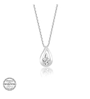 Swarovski Taşlı Gümüş Damla Bayan Kolye