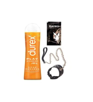 Durex Play Sıcak Dokunuş Bay Bayan Uyarıcılı Jel 100 ml + Siyah Deri Tasma + Hediye