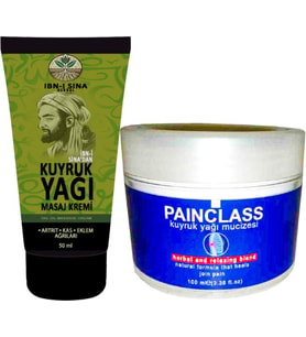 İbn-i Sina Kuyruk Yağı Teskin Kremi Kas Sırt Bel El Ayak Kullanım 2 Adet 50 ml + 1 Adet 100 ml Painc
