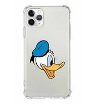 Apple iPhone 11 Pro Uyumlu Köşe Korumalı Antişok  Kapak Donald Duck Tasarımlı Şeffaf  Kılıf