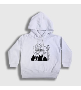 Presmono Unisex Çocuk Beyaz Killua Anime Hunter X Hunter Kapüşonlu Sweatshirt 238800tt