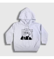 Presmono Unisex Çocuk Beyaz Killua Anime Hunter X Hunter Kapüşonlu Sweatshirt 238800tt