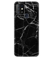 Infınıx Hot 10 Kılıf Resimli Silikon Kılıf Fragile Black Mermer 1378