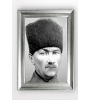 Gümüş Çerçeveli Atatürk Tablo cv1158