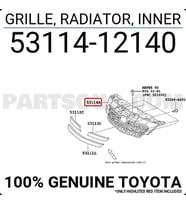 Toyota Corolla Ön Panjur İç Sedan 2010- (Oem No:  5311412140)