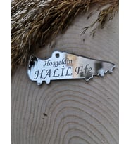 Yeni Doğan Magnet Krampon Pleksi Magnet Nikah Şekeri - Nişan Şekeri - Söz Şekeri - Düğün Magnet - Nişan Magnet - Söz Magnet - Yenidoğan Magnet - Doğum Magnet - Yaş Magnet 7cm (Gümüş)