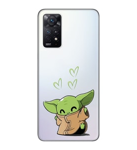 Redmi Note 12 Pro 4G Uyumlu Baby Yoda Tasarımlı Şeffaf Telefon Kılıfı