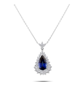5.70 Karat Safir Pırlanta Kolye