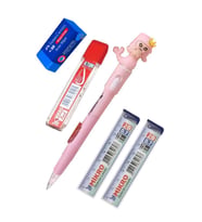 Işıklı Deniz Kızı Uçlu Kalem Seti Pembe 0.7 mm 1 Paket Denizkızı Başlıklı Versatil Kalem Süslü Silikonlu Hediyelik Kalem