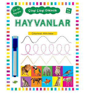 Çizgi Çizgi Etkinlik Hayvanlar 4 Yaş