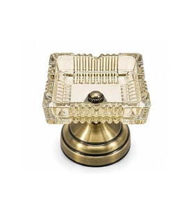 Kişiye Özel Metal Ayaklı Cam Küllük - 15x13cm