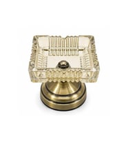 Kişiye Özel Metal Ayaklı Cam Küllük - 15x13cm
