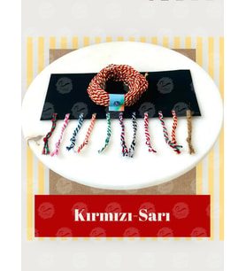  Paket İpi Paketleme Ipi / Bağlama Ipi / İki  Renkli Ip Kırmızı Sarı Renk 10 mt-T917