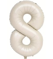 Beysüs Krem Rengi 8 Rakam Folyo Balon 80 cm
