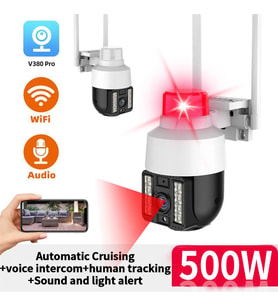 QASUL Çakarlı Speed Dome Kablosuz Dış Mekan Güvenlik Kamerası Cmr21 Camera Alarm-özellikli