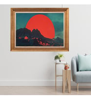 Altın Varaklı Çerçeveli Paspartulu  Tablo zv1090 (Gold)