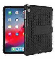 Apple iPad Pro 11 2018 Uyumlu Standlı Tank Tablet Kılıfı Özel Zırh (Siyah)