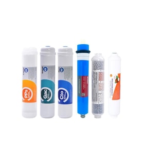 Kapalı Kasa Su Arıtma Cihazı 6lı Inline Filtresi Seti 10 Aşamalı Kuno Membran (Krem)