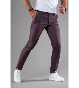 SLİMFİT KIŞLIK DAR PAÇA ERKEK KUMAŞ PANTOLON (Bordo)