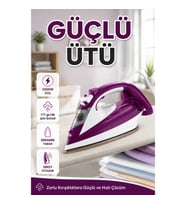 Mor Seramik Tabanlı 2200W Buharlı Ütü – 177 gr/dk Şok Buhar