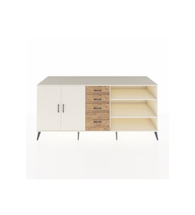Kronos Konsol 3 Raflı 4 Çekmeceli 2 Kapaklı 220x59x99 Aytaşı-Aytaşı/Çam