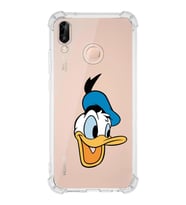 Huawei P20 Lite  Köşe Korumalı Antişok Kapak Donald Duck Tasarımlı Şeffaf  Kılıf