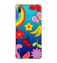 PrintiFy Huawei Y7 2019 Uyumlu Water Color 5 Baskılı Şeffaf Köşe Korumalı Antişok Kılıf