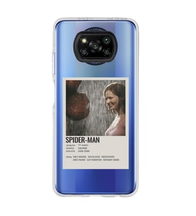 Poco X3 PRO / X3 NFC Uyumlu Spider Man Poster Tasarımlı Şeffaf Telefon Kılıfı