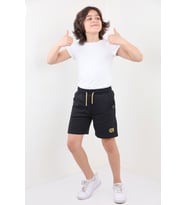Toontoy Erkek Çocuk 01 Nakışlı Şort (Siyah)