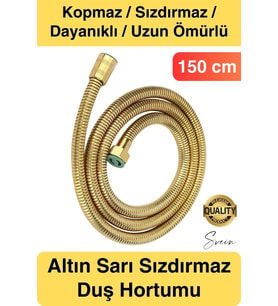 Yüksek Kalite Paslanmaz Kırılmaz Çelik Örgülü Duş Hortumu Uzayan Spiral 150 cm Büküm Önleyici